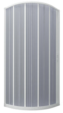 Box Doccia Semicircolare 1 Anta a Soffietto in PVC Apertura Laterale H185 cm Dorini Bianco Varie Misure