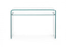 Consolle 2 Ripiani Iride Rettangolare 110x35 con Vetro