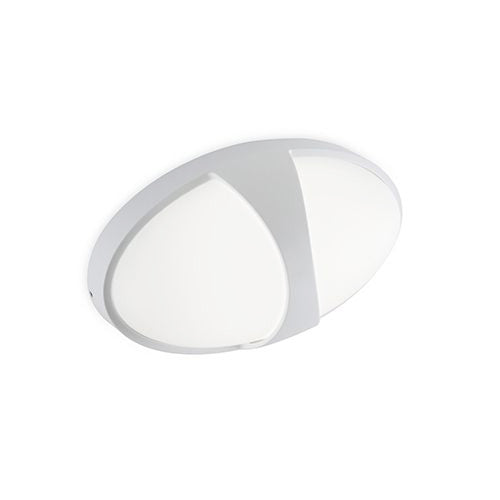 sconto Plafonnier d'extérieur à DEL ovale de 15 W avec bande blanche Sovil Doris