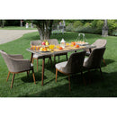 Tavolo da Giardino in Polyrattan Rettangolare 160x90x75cm Tirreno Naturale