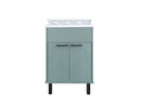Mobile Lavatoio Smeraldo 60x50x85 cm con Vasca in PP Struttura in PVC Verde Scuro   