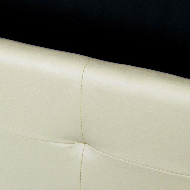 Set 2 Pouf Contenitore in Similpelle Biscube Luxury Crema