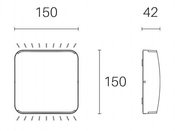 Applique da Esterno a LED 4W+4W 3000K Sovil Bianco