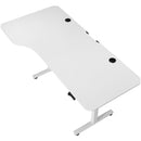 Scrivania Elettrica Regolabile Altezza 160x75x72-117 cm Bianca