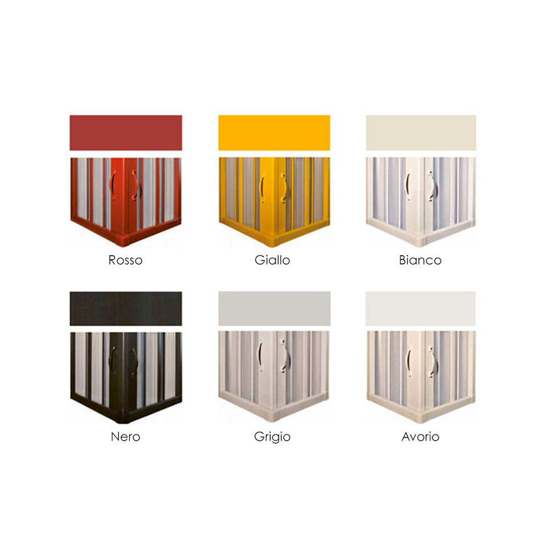 Box Doccia 3 Lati 2 Ante a Soffietto Apertura Centrale In PVC H185 Caldoni Mars