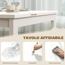 Tavolo da Pranzo Allungabile 80-120x70x74 cm Rettangolare Salvaspazio in MDF Bianco      