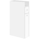 Mobiletto Bagno Salvaspazio a 3 Livelli 18x40x80 cm con Cassetti e Ruote in MDF Bianco      