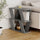 Table basse de salon d'appoint 60x22x57 cm en MDF Lazena Cemento