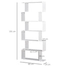 Libreria di Design Mobili Ufficio Scaffale in Legno 80x24x191 cm Bianco 