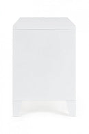 Mobile TV con 2 Ante 40x120,5x58,5 cm Cambridge in Acciaio Bianco