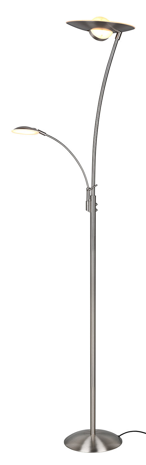 Piantana da Interno a LED in Metallo Nichel Satinato 