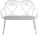 Panchina 2 Posti da Giardino 106x52x43/88 cm in Metallo Old Bianca