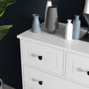 Cassettiera 5 Cassetti 74x40x91 cm in Legno  Bianco