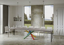 Tavolo Allungabile 200/460x90 cm Volantis Cashmere Gambe Multicolore 4/B      