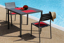 Tavolo da Giardino 80x80 cm in Acciaio RD Italia Dorio Antracite