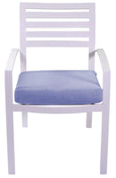 Sedia da Giardino 58x57x88cm in Alluminio Boston Bianca