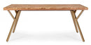 Tavolo da Pranzo 180x90x76 cm in Acciaio e Legno