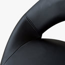 Sgabello Estetista Girevole da Salone Altezza Regolabile in Similpelle Nero 50x54x66-78 cm 