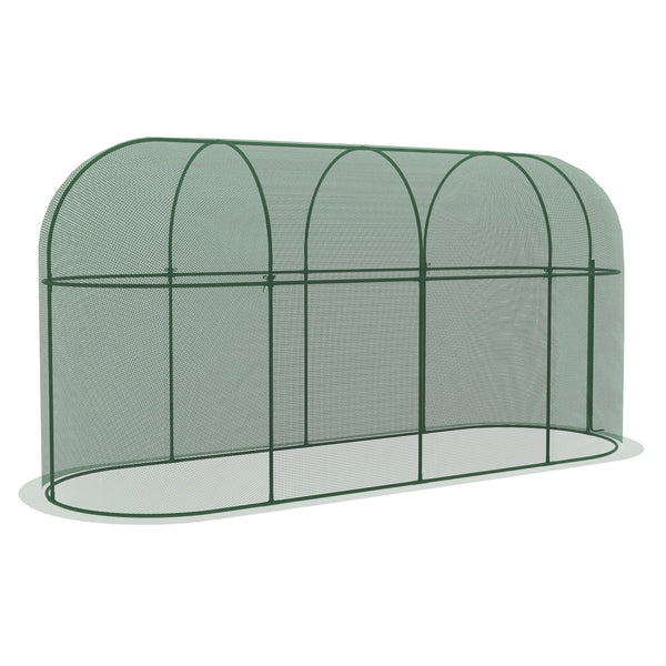 online Serra per Piante a Rete con Porta a Cerniera e Picchetti a Terra 3x1x1,5m Verde