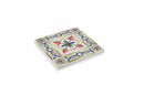 Set 6 Sottobicchieri Quadrati in Ceramica Fondo in Sughero 10x10 cm VdE Tivoli 1996 Costiera