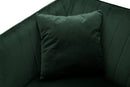 Divano Coalition 136x75x77 cm Legno Spugna e Poliestere Verde e Nero