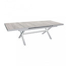 Tavolo Allungabile Djerba 200/260x100x75 h cm in Alluminio Bianco