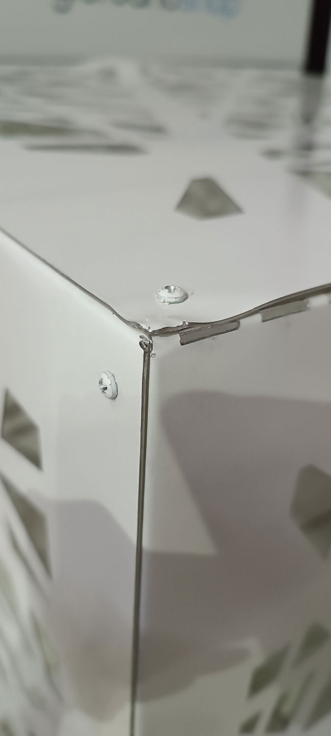 Copri Condizionatore 96x52x82 cm in Alluminio Glam L Bianco Seconda Scelta