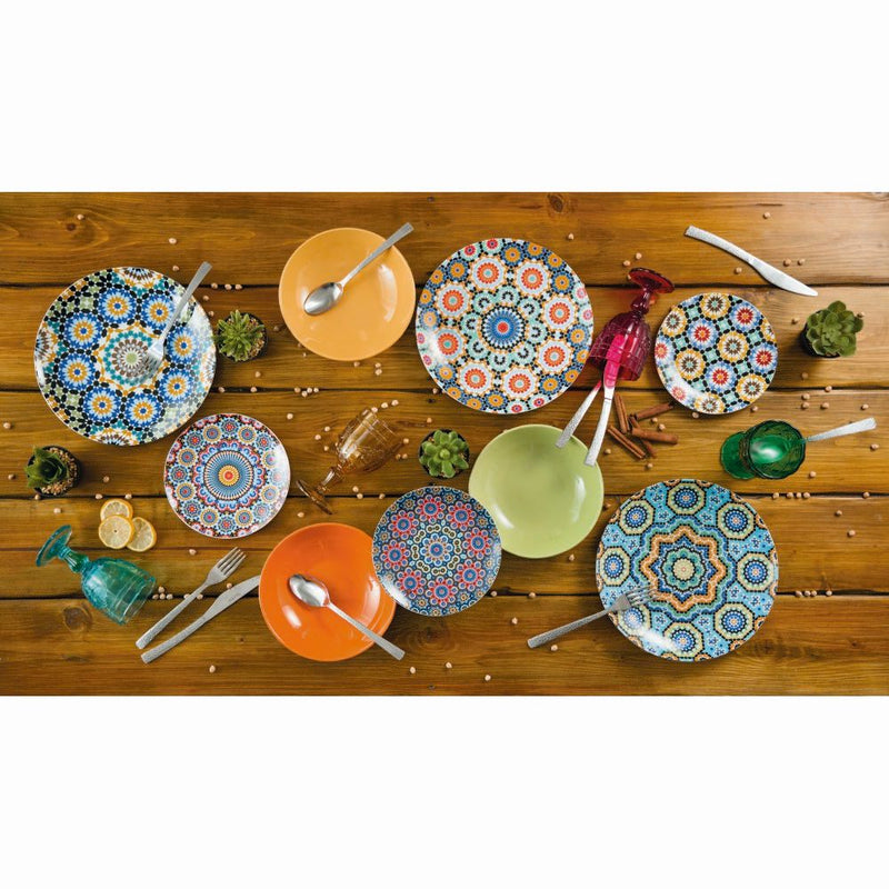 Servizio Piatti 18 Pezzi in Porcellana e Gres Villa d'Este Marrakech