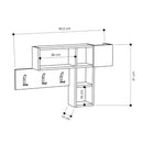 Appendiabiti da parete 99,5X15X61 cm Game antracite rovere