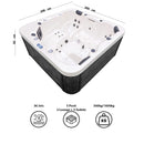 Vasca Idromassaggio Monoblocco Calypso per 5 Persone 200x200x82 cm in Acrilico US Color Legno      