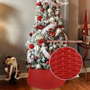 Copribase Albero di Natale Diametro 73-60 cm Rosso Decorazione Base Natalizia