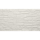 Set 12 Pannelli Decorativi Area 8,6 mq 120x60x2,5 cm Rivestimento Murale Effetto Mattoni in Pietra 3D in PU Quarzite Bianco