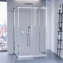 Box Doccia 3 Lati 1 Anta Scorrevole in Cristallo Trasparente 8mm H195 Bonussi Alina Varie Misure