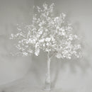 Albero di Natale Luminoso con 1112 Led Bianco Caldo 150xH250cm Acero Bianco