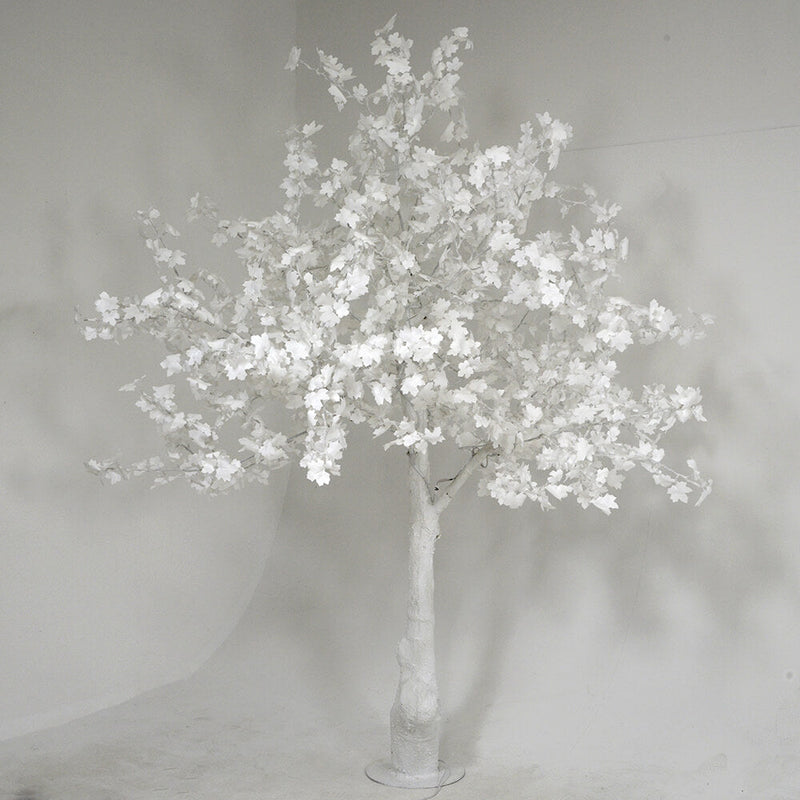 Albero di Natale Luminoso con 1112 Led Bianco Caldo 150xH250cm Acero Bianco