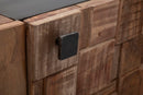 Porta Tv Mumbai 145x40x62 cm in Legno di Acacia e in Ferro Marrone e Nero