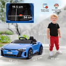 Macchina Elettrica per Bambini Licenza Audi RS con Telecomando Blu e Nero