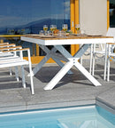 Tavolo Rettangolare da Giardino 200x100 cm in Alluminio Vorghini Baratti