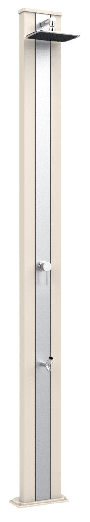 Doccia da Esterno Giardino Miscelatore e Lavapiedi Arkema Spring S Fascia Inox Bianco Crema online