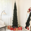 Albero di Natale Artificiale 225 cm 538 Rami Slim Salvaspazio Verde