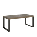 Tavolo Allungabile 140-244x90x77 cm Tecno Premium Tortora Telaio Antracite 