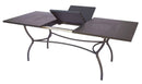 Tavolo Rettangolare Allungabile da Giardino 200x90 cm Voghini Ginevra Antracite