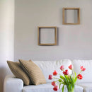 Set 2 Mensole Cubo da Parete Quadrato in Fibra di Legno Q-Bis Rovere Sagerau