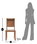 Set 2 Sedie 45x45x100 cm in Legno di Acacia Yellowstone Marrone e Nero