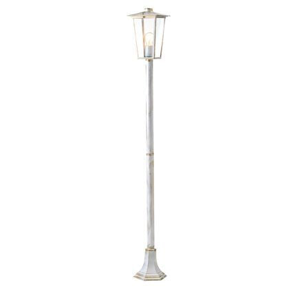 Lampadaire Pole pour Jardin Couleur Blanc et Or pour Extérieur Blanc Ligne Livos online