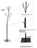 Appendiabiti da Terra 33x33x178 cm in Ferro Battuto Vasconi Platano Nero