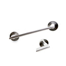 Maniglia Dritta con Rosette Ø50 mm per Porte Scorrevoli Alluminio Nichel Satinato 4 Pezzi Emuca