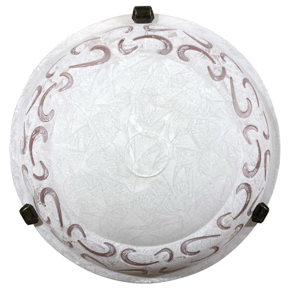 acquista Plafonnier 2xE27 Crochets Bronze Verre Craquelé Ombré Ambre E-Energy Asia