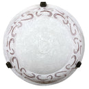 Plafoniera 2xE27 Ganci Bronzo Vetro Screpolato Bianco Sfumato Ambra E-Energy Asia