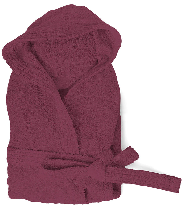 sconto Peignoir 100% coton éponge amarante